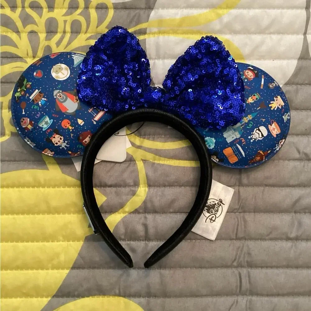 NWT Disney Parks Loungefly Parks Cuties Chibi Blue Minnie Mouse Ears Headband